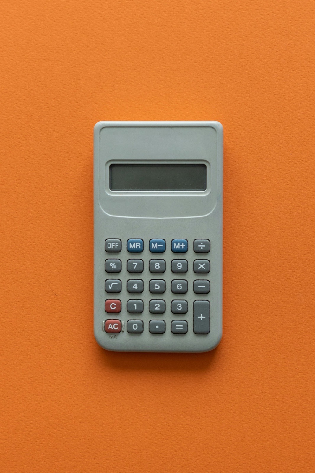 Calculator on a neutral surface.