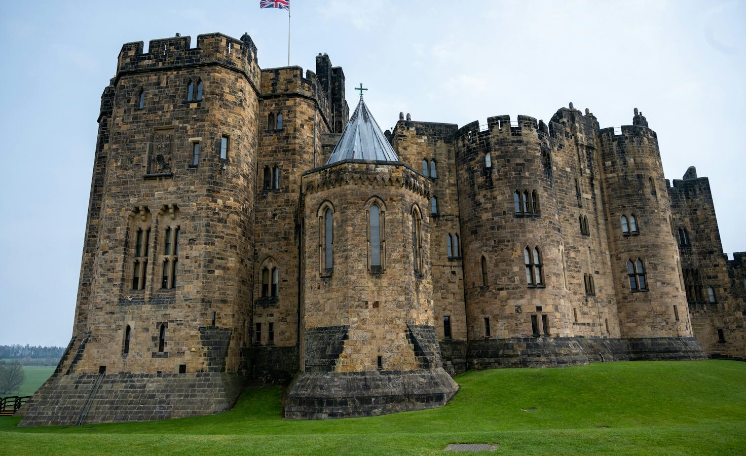 Exterior of Alnwick Castle in Northumberland