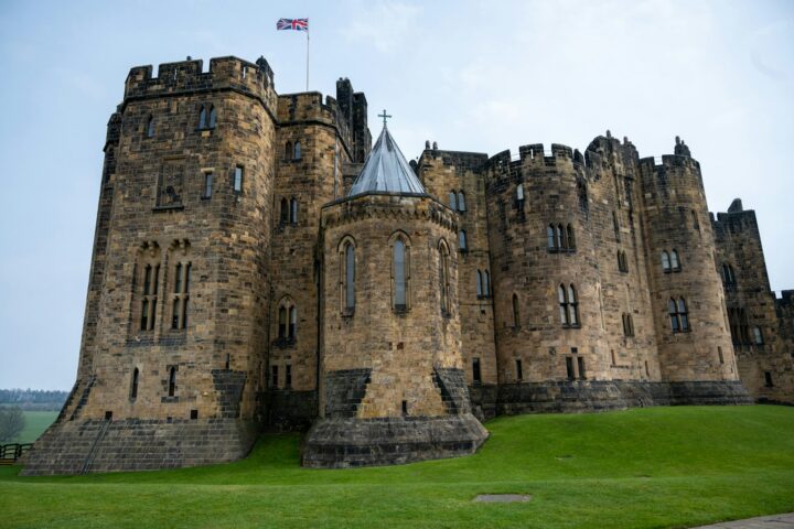 Exterior of Alnwick Castle in Northumberland